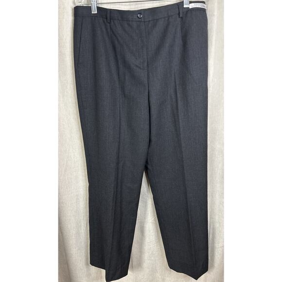 Pendleton Exclusive Fabric Virgin Wool - Women's Dark Gray Dress Pant - Size 14 - Picture 1 of 5